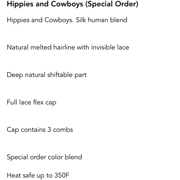 Rebel Gypsy Wig - Hippies & Cowboys 💗 - Picture 4 of 4